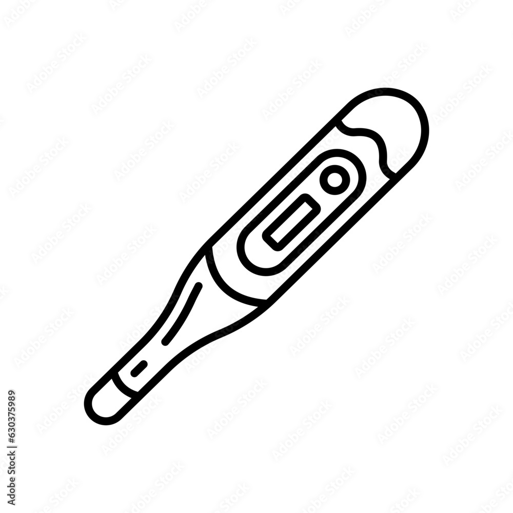 Thermometer icon in vector. Illustration