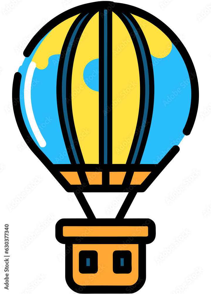 Hot Air Balloon illustration, Hot Air Balloon icon