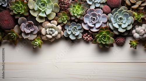 Minimalist Modern Banner with Succulent Plants photo