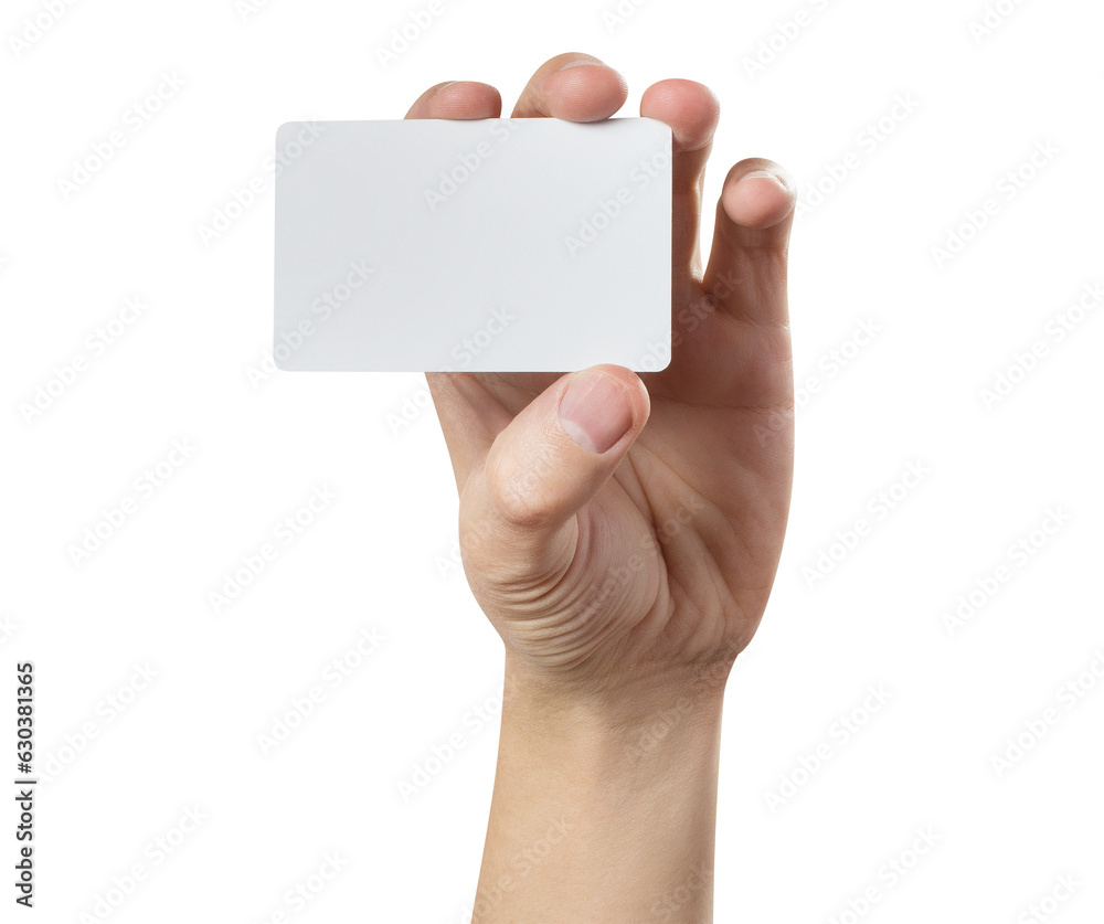 Male hand holding a blank card or a ticket/flyer, cut out Male hand holding a blank card or a ticket/flyer, cut out