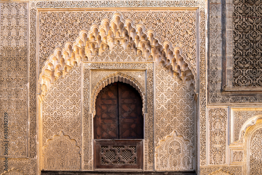 Moorish historic Medersa Bou Inania, Medina, Fez, Morocco