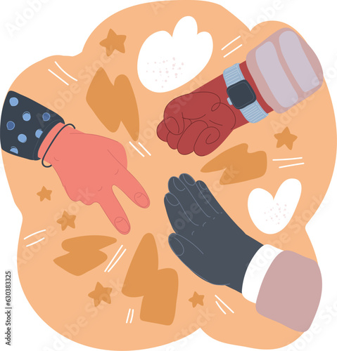 Vector illustration of Rock Paper Scissors game.