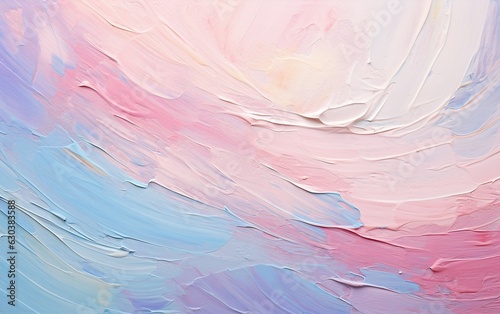 Pastel Dreams: A Canvas of Whimsical Beauty Painted with Thick Oil Brush Strokes. Generative Ai