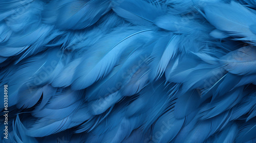 Blue Feathers BackgroundGenerative AI