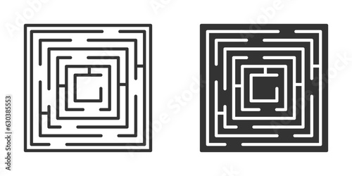 Maze icon isolated on a white background. Vector illustration.