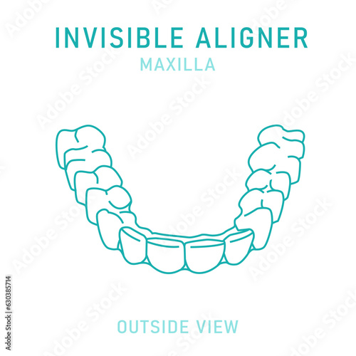 Orthodontic silicone trainer. Invisible braces aligner, retainer.