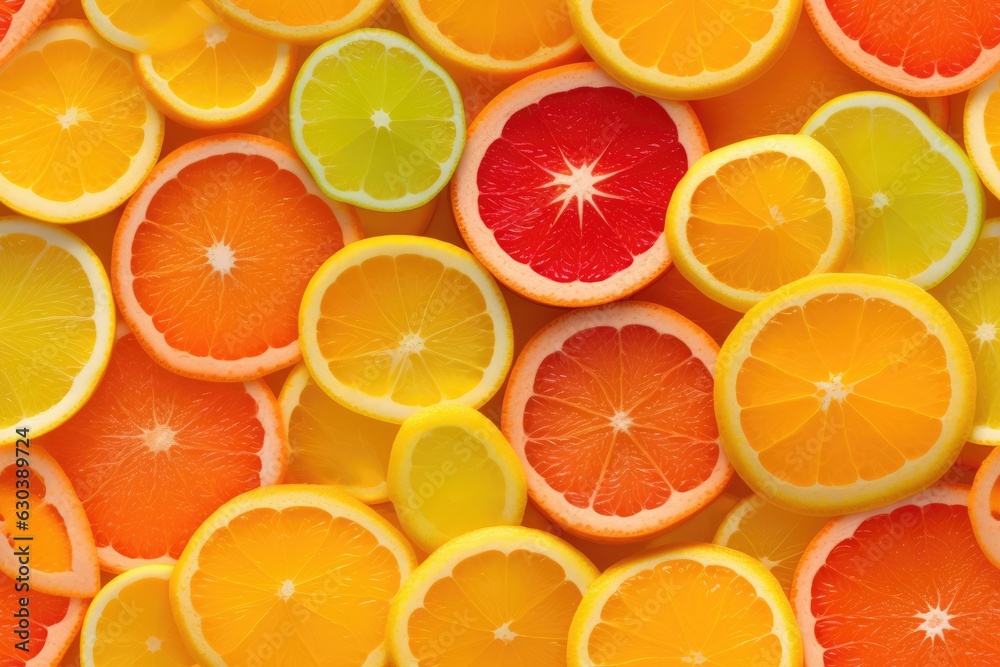 Seamless pattern with juicy orange, grapefruit and lime slices, organic fresh fruit background citrus endless texture. Seamless pattern with juicy orange, grapefruit and lime slices, organic fresh fruit background citrus endless texture.