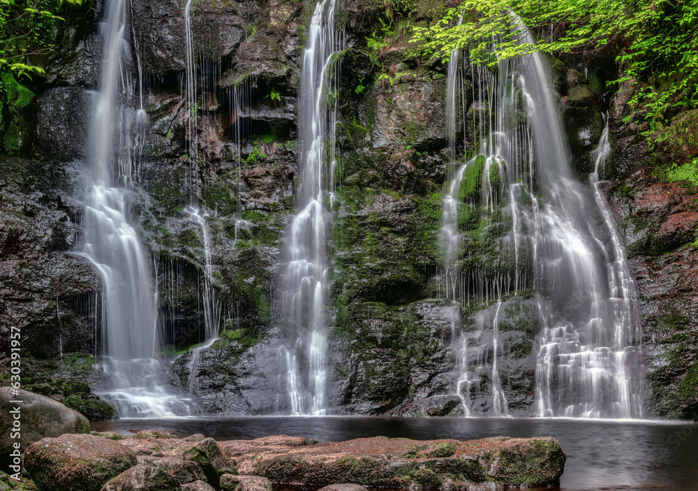 A view of the Ess-Na-Crub Waterfall in the Glenariff Nature Reserve