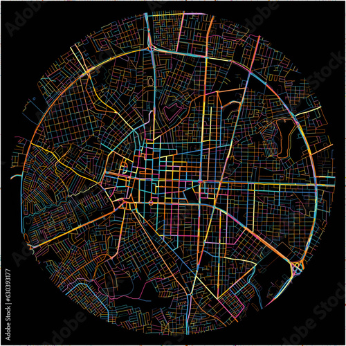 Colorful Map of FeiradeSantana with all major and minor roads.