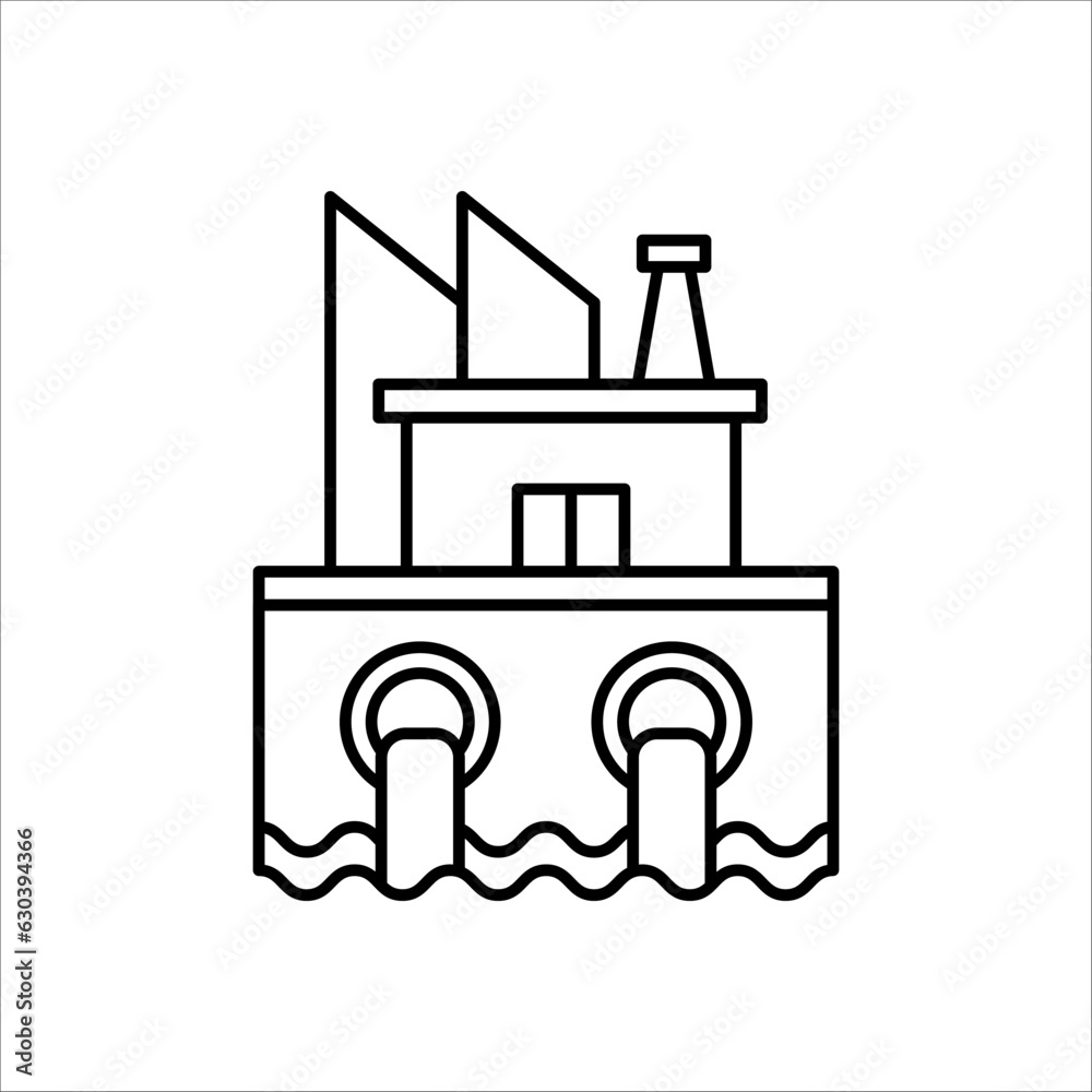 waste water icon vector on white background, EPS 10