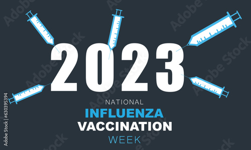 National Influenza Vaccination week. background, banner, card, poster, template. Vector illustration.