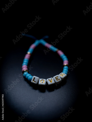 Fotografija Lover friendship bracelet in pink and blue
