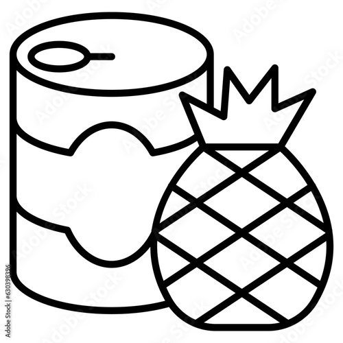 Canned pineapple icon