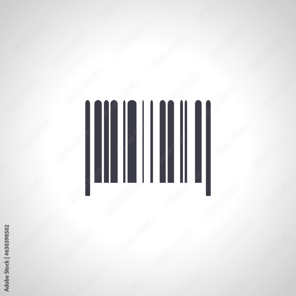 Bar code icon. Bar code icon.