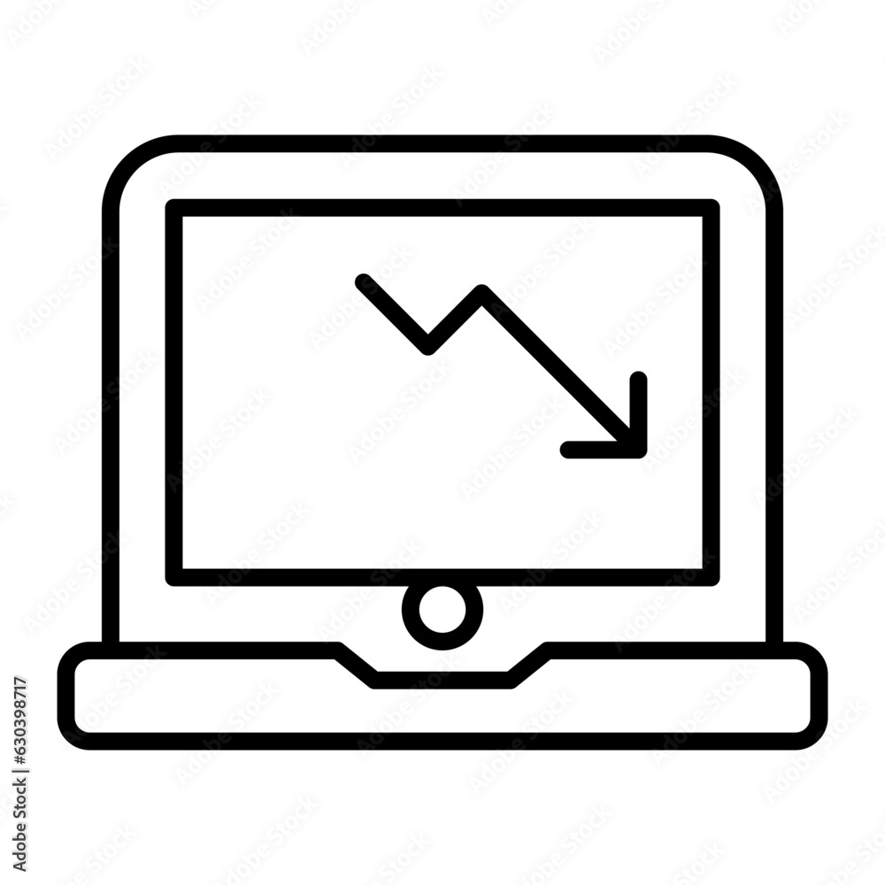 Stock falls icon Stock falls icon