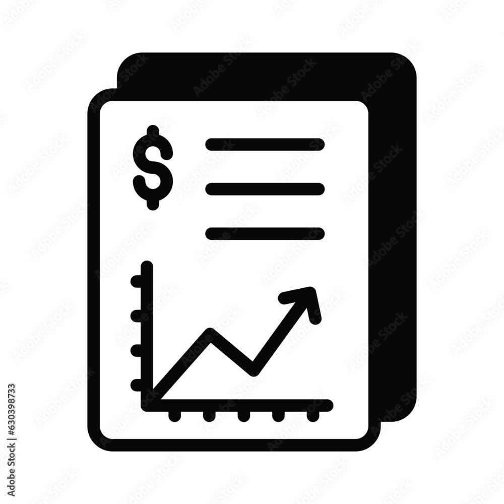 Communicate your business performance with our professional Financial report icon, premium vector Communicate your business performance with our professional Financial report icon, premium vector
