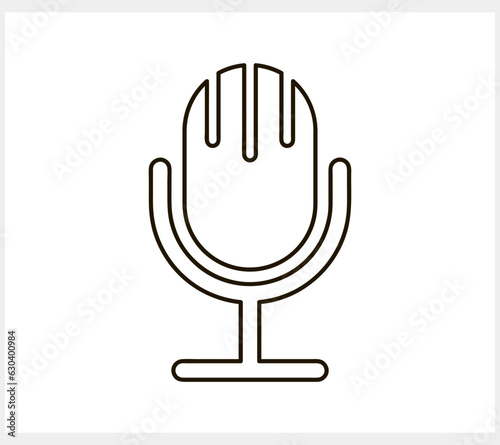 Sketch microphone icon Mic clipart Vector stock illustration EPS 10