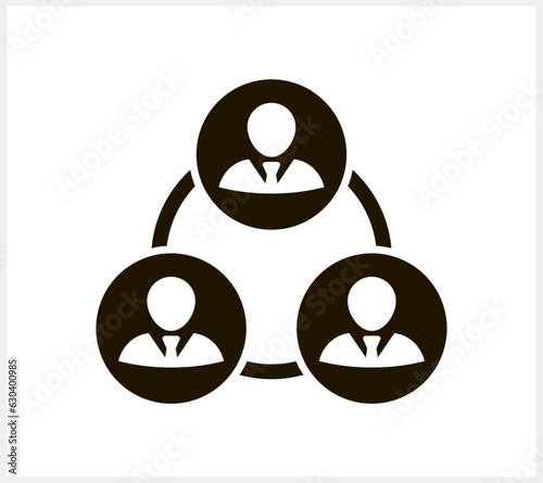 Social media marketing business work icon People network clipart Vector stock illustration EPS 10