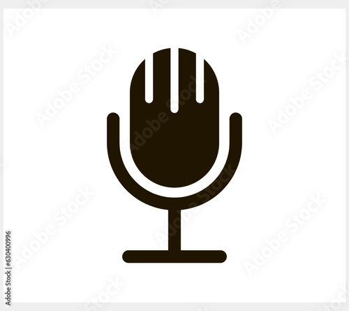 Stencil microphone icon Mic clipart Vector stock illustration EPS 10