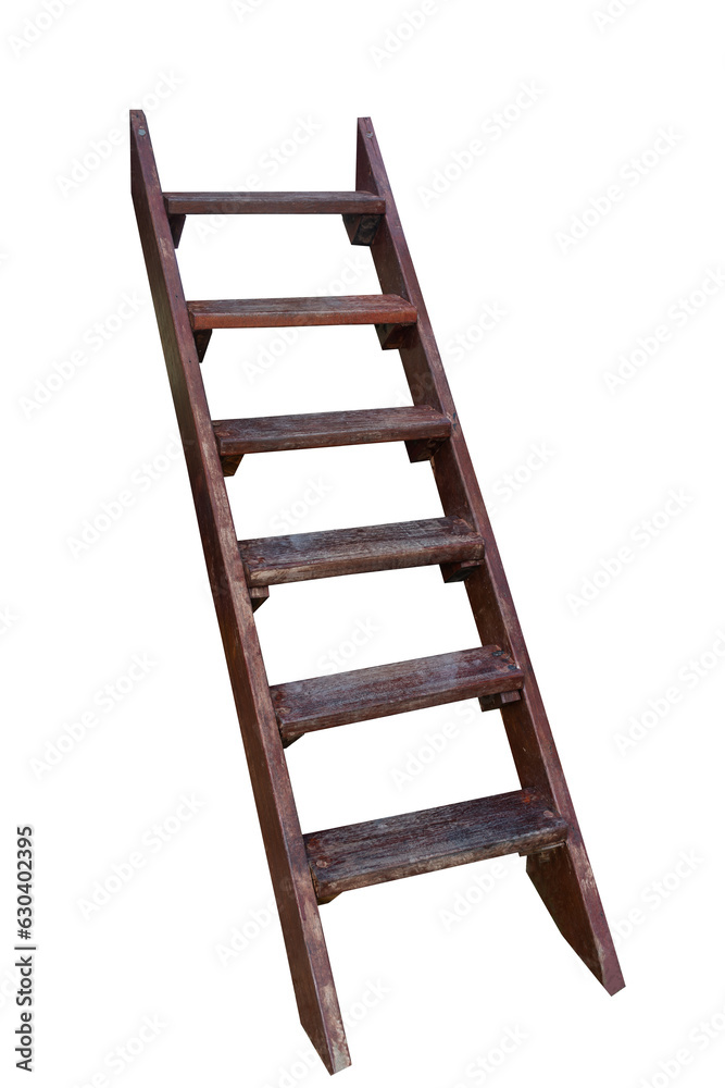 Wooden Stairway isolated on White background Wooden Stairway isolated on White background
