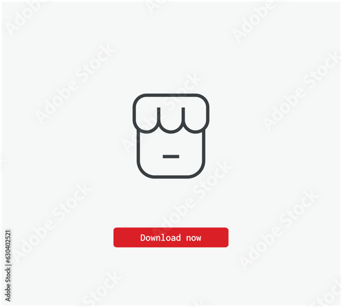Shop vector icon. Symbol in Line Art Style for Design, Presentation, Website or Mobile Apps Elements, Logo. Pixel vector graphics - Vector