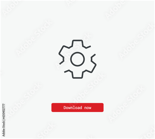 Settings vector icon. Symbol in Line Art Style for Design, Presentation, Website or Mobile Apps Elements, Logo. Pixel vector graphics - Vector