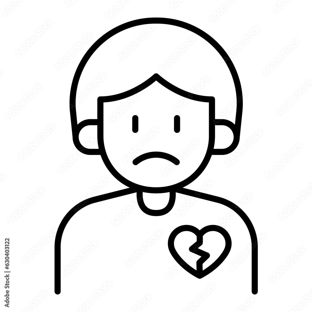 Broken heart icon Broken heart icon
