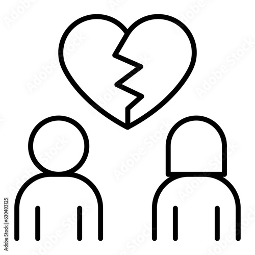 Broken heart icon