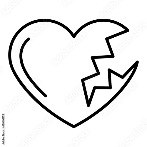 Broken heart icon