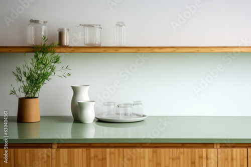 interior green kitchen