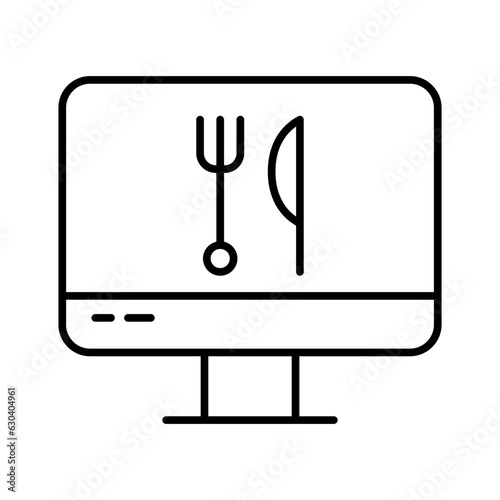 Online food ordering icon