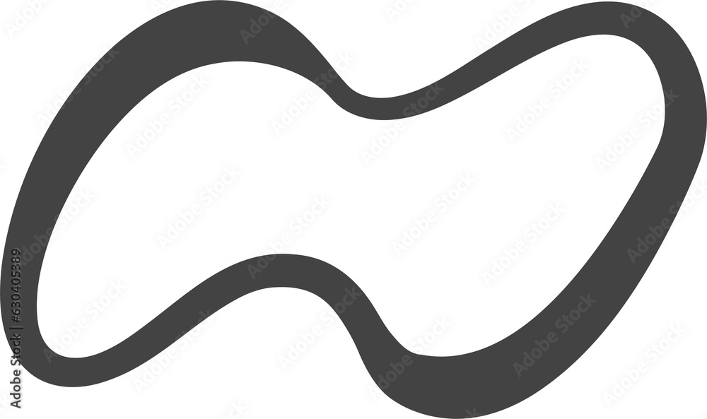 Organic abstract shape. Liquid organic blob. Random black simple ink drop. Fluid element