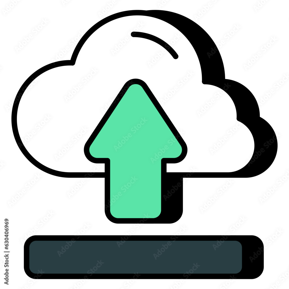 Modern design icon of cloud upload