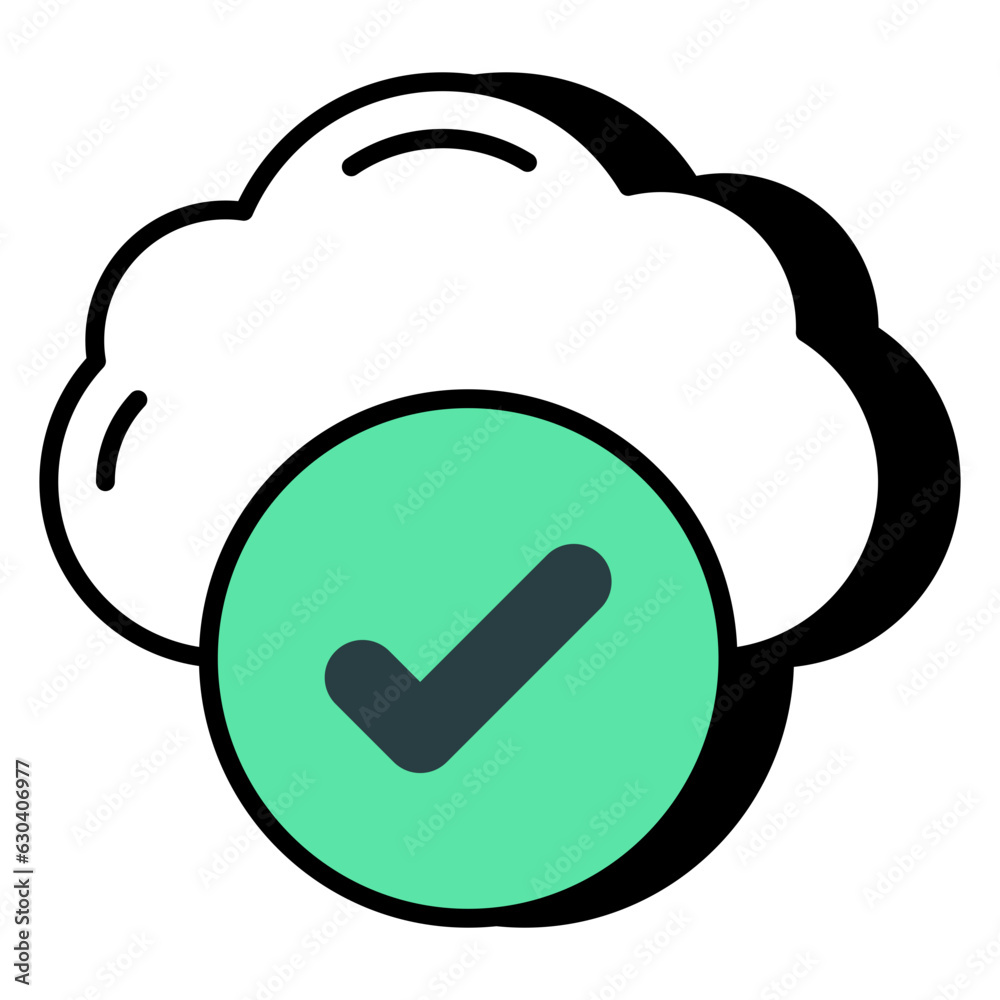 Premium download icon of verified cloud Premium download icon of verified cloud