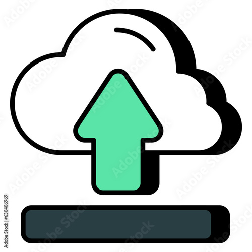 Modern design icon of cloud upload