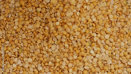 split pigeon pea in close up view