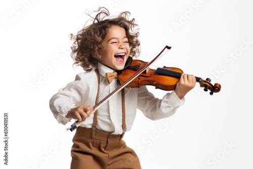 Very Happy Boy A Passionate Musician Playing A Violin With Finesse . Passionate Musicianship, Joyful Experiences, Playing The Violin, Music As Art, Emotional Connections To Music, Creative Expression