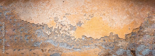 Closeup of a grunge old creative yellow wall background
