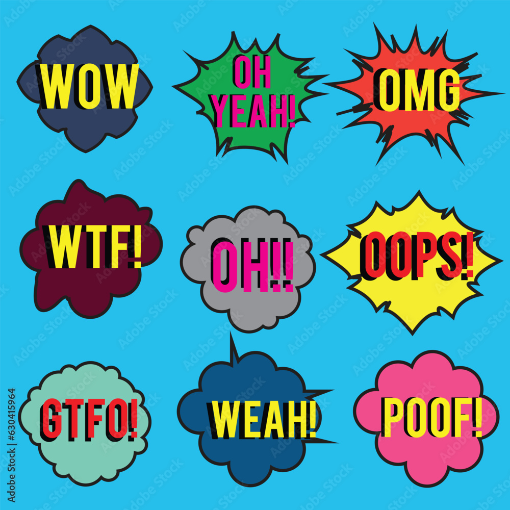Back to School in comic speech bubbles, pop art style. Education concept. Comic dialog cloud, space cartoon. Set memphis school comic bubble halftone dot. Creative idea conversation explosion balloon Back to School in comic speech bubbles, pop art style. Education concept. Comic dialog cloud, space cartoon. Set memphis school comic bubble halftone dot. Creative idea conversation explosion balloon
