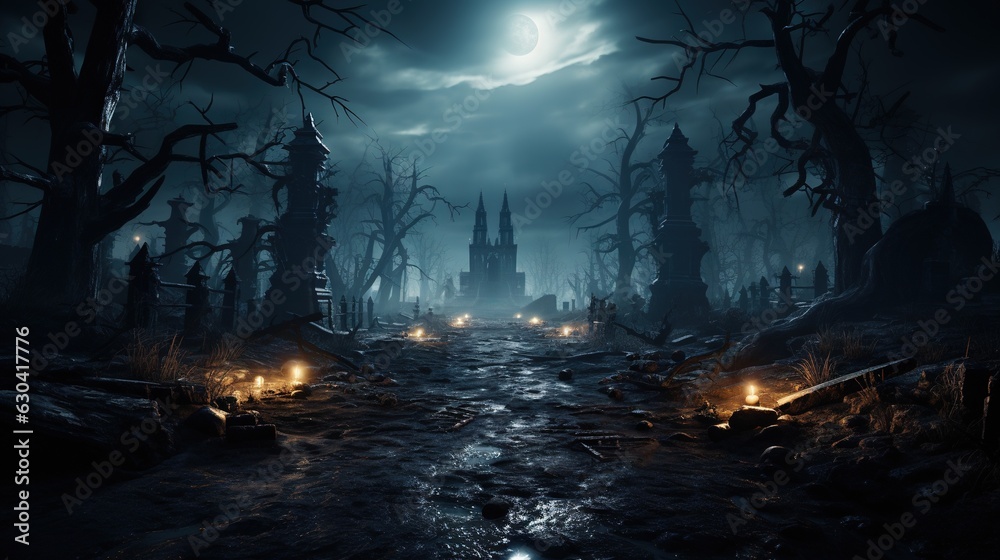 Fototapeta premium a dark, spooky, creepy, spooky, spooky, spooky, spooky, spooky, spooky, spooky, spooky, spooky, sp. generative ai