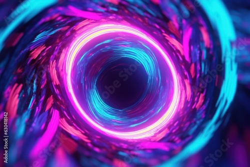 Mesmerizing Neon Fusion - 3D Rendered Abstract Background