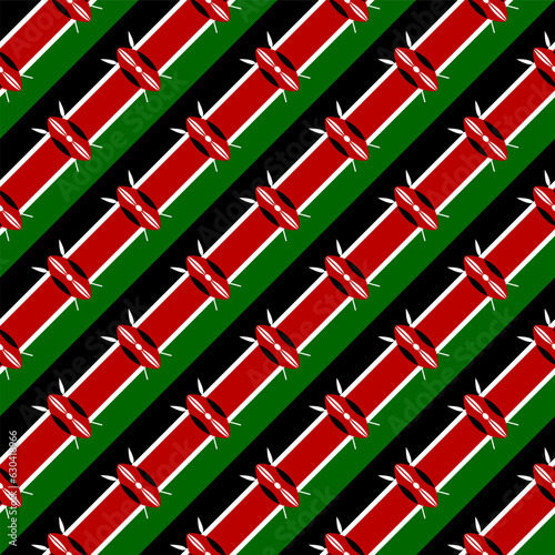 kenya flag pattern. african background. vector illustration