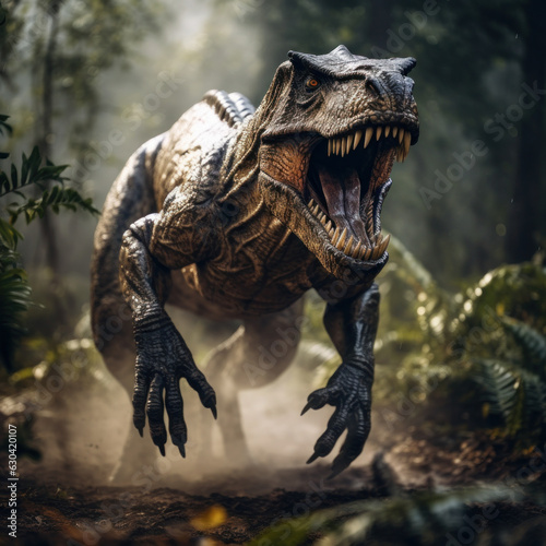 Dinosaur in its Natural Habitat  Wildlife Photography  Generative AI