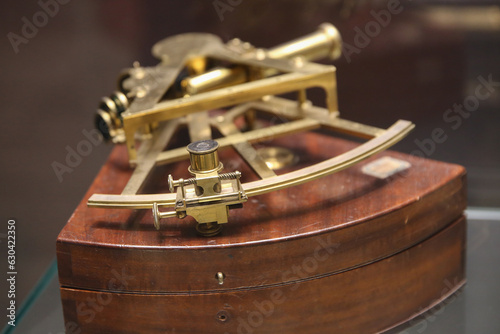 Moscow, Russia- April 13, 2023: State Historical Museum, the museum of the Patriotic War of 1812. Sextant, 18th century.