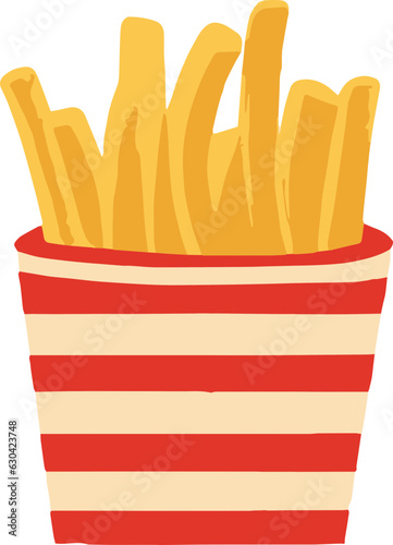 Tasty Minimal French Fries Art