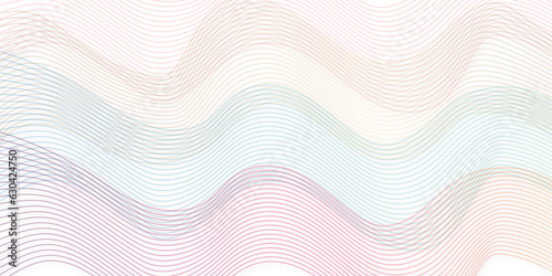 abstract background with colorful waves design 3d rendering A wave of particles. Futuristic dot wave on white background. 