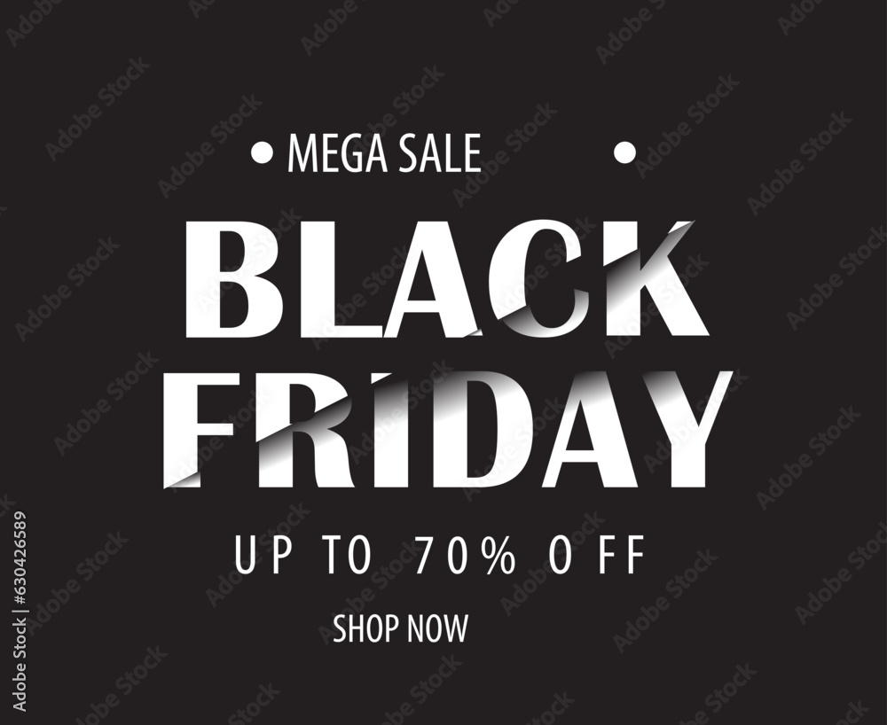 text banner black friday stylist text with creative lettering composition editable text