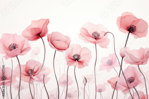pink and red poppy flower wallpaper photo