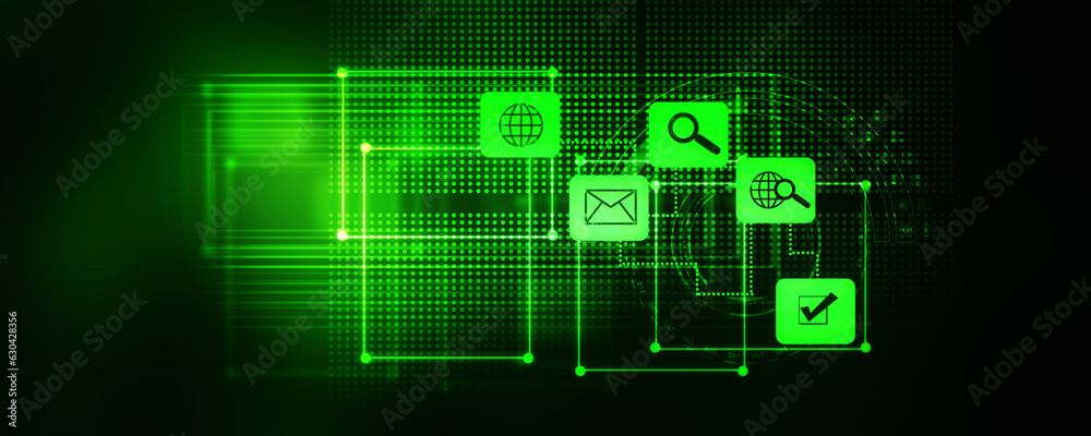 2d illustration Digital Abstract technology background 2d illustration Digital Abstract technology background