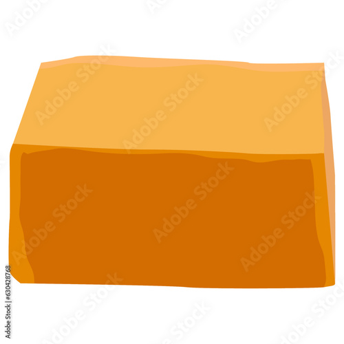 オレンジ色のチーズのイラスト素材　ベクター